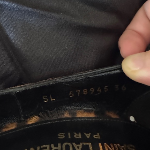 Saint Laurent pony spot/nero lúcido manto naturale  Fur YSL heels size 36 - Picture 13 of 17